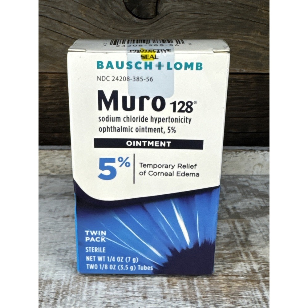 Bausch & Lomb Muro 128 Sodium Chloride Ointment 5% Twin Pack | Exp: 11/26 | $93